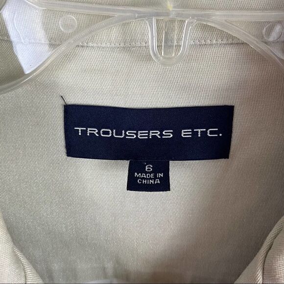 Trousers Etc Tan Fringe Jacket with Austrian Crystal Embellishments Size 6 NWOT - Picture 7 of 8